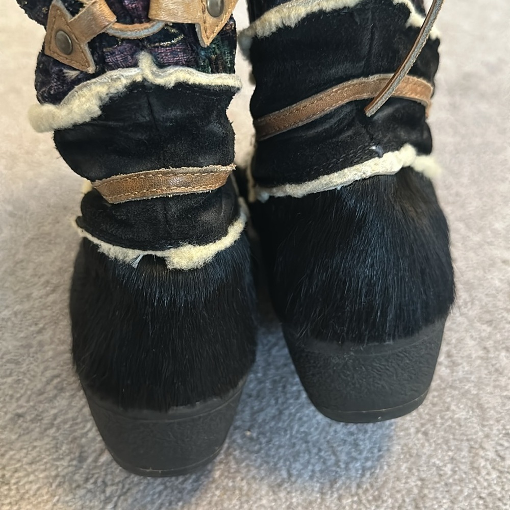 Tecnica Genuine Fur Goat Mukluk Boots GUC Super Warm Wool Lined EU 42 - Picture 13 of 14